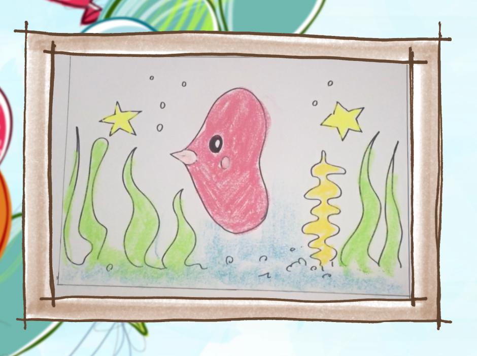 秒懂爱心鱼简笔画