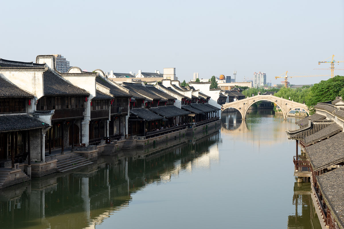 2019年5月22日,浙江嘉兴,月河风景区.