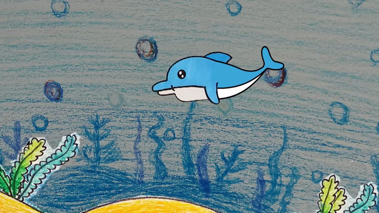 简笔画:海豚绘画教程分解 每日一画,教宝宝认知全世界动物!