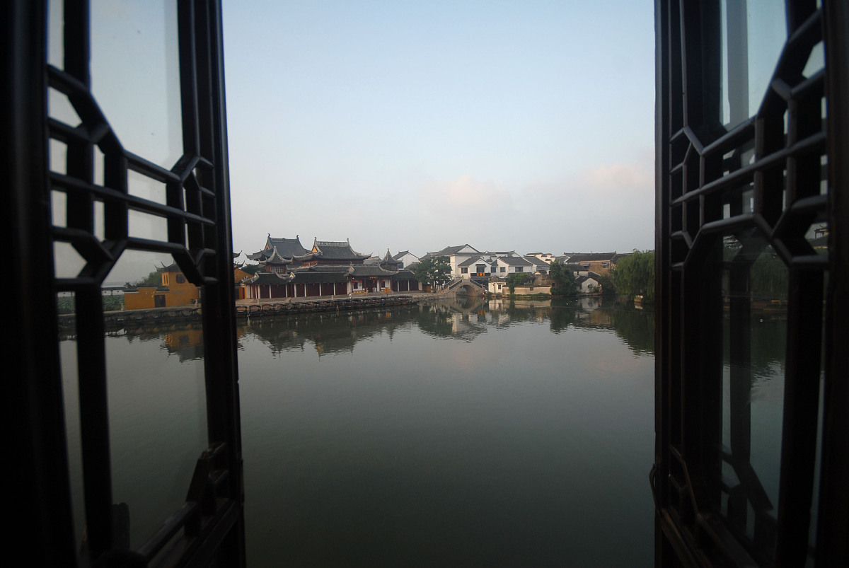 ***_***2011年9月4日,江苏昆山水乡,锦溪古镇风光.清晨的菱塘湾.+++_+