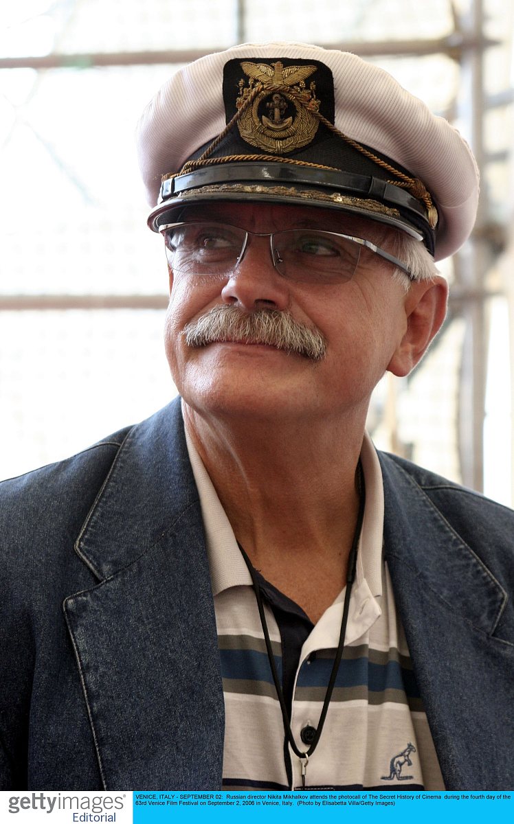 venice, italy - september 02:  russian director nikita mikhalkov