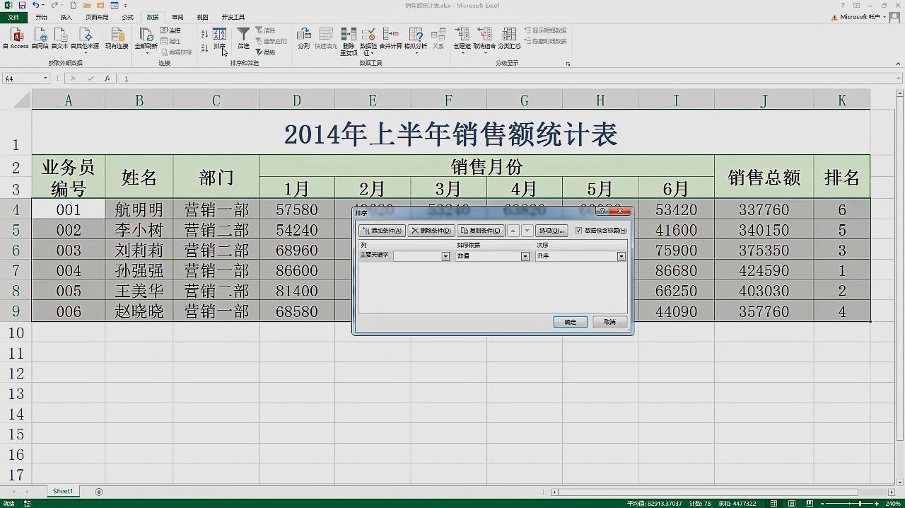 [图]《Excel2013数据处理与分析》3.3 分类汇总