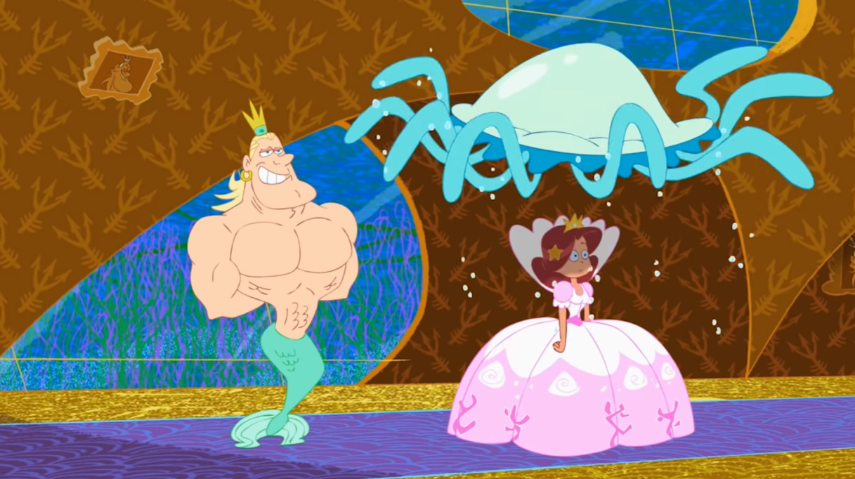 美人鱼王子和公主在吃饭,大鲨鱼来破坏气氛还把公主抢走了