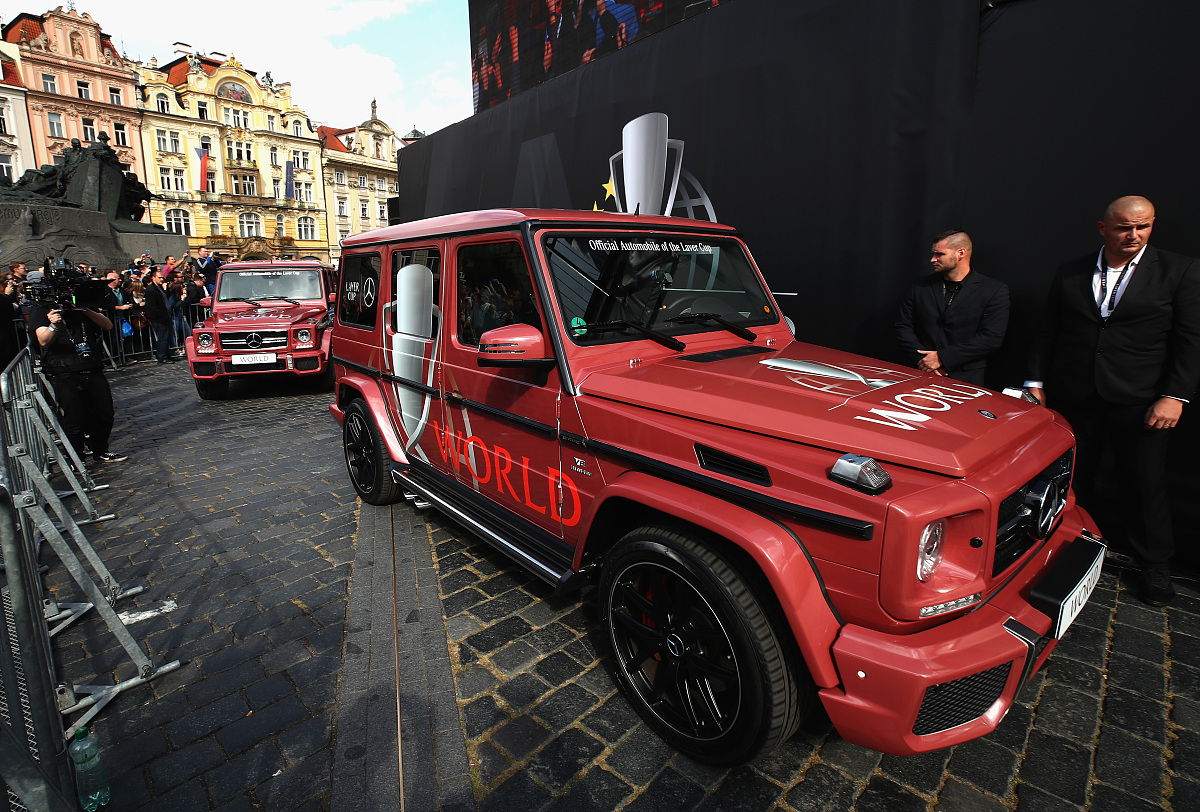 prague, czech republic - september 20: team europe arrive ahead 