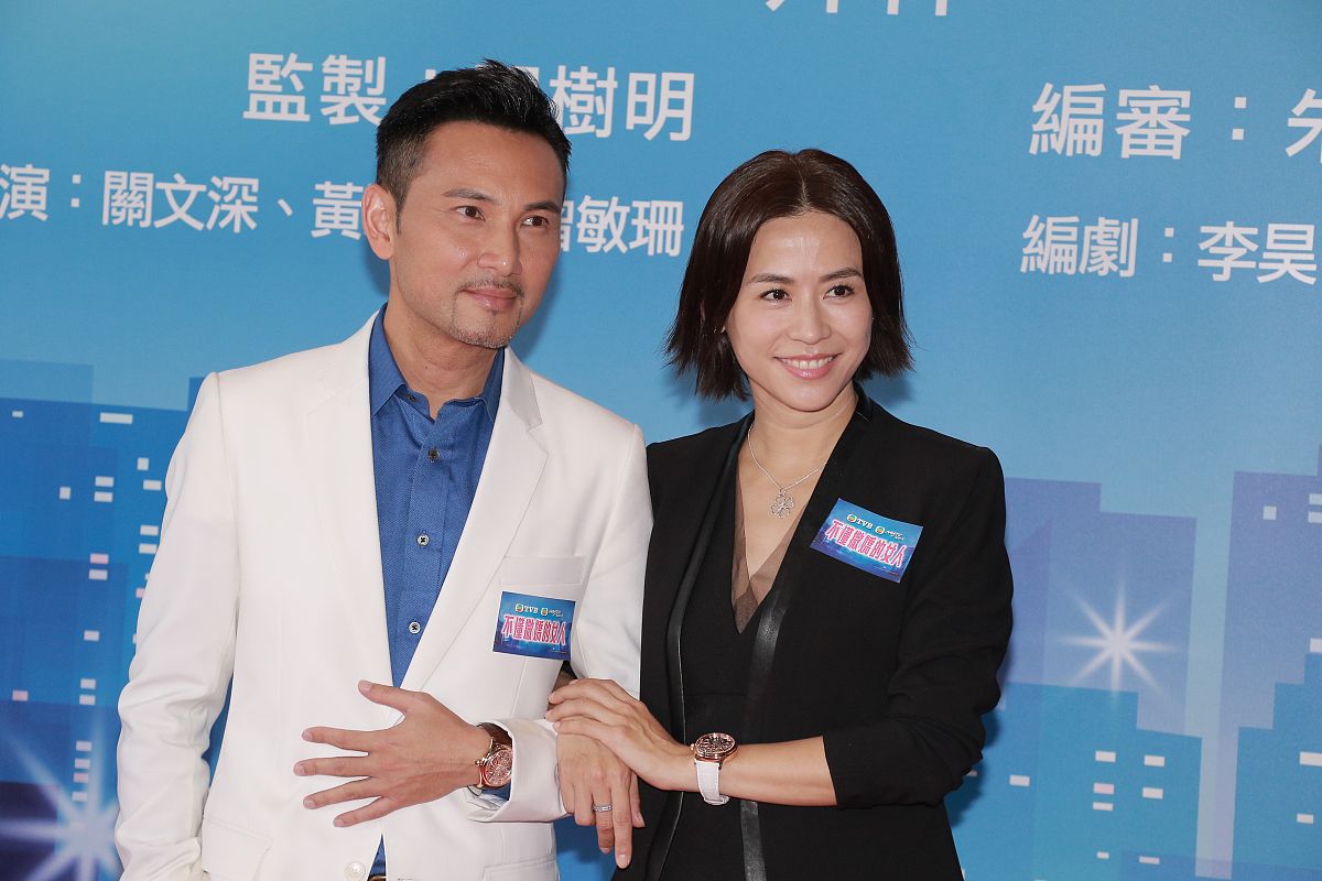2016年7月27日,香港,明星出席电视剧《不懂撒娇的女人》拜神仪式.林文