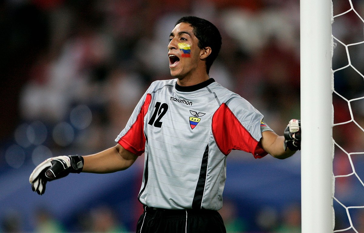 gelsenkirchen, germany - june 09:  cristian mora of ecuador shou