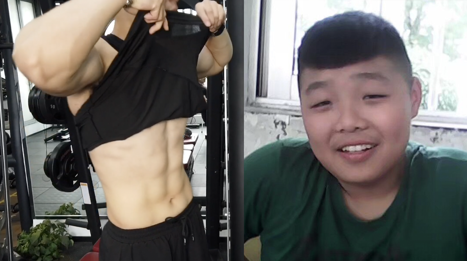 励志!21岁胖小伙健身成肌肉男:2月瘦33斤,成功当教练