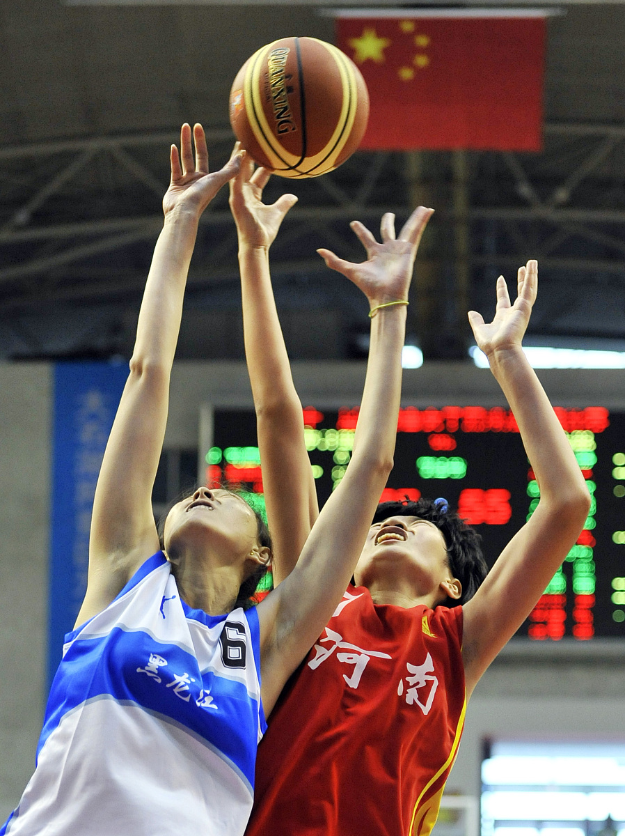 2013年9月5日,阜新,2013全运会第5日女篮小组循环赛,黑龙江vs河南.***