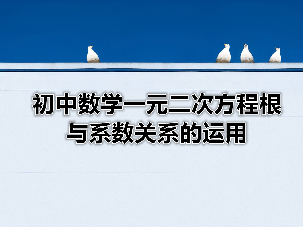 初中数学一元二次方程根与系数关系的运用