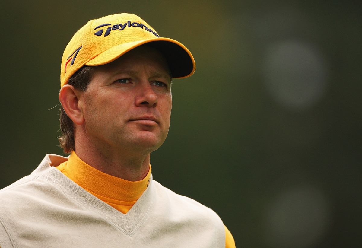virginia water, united kingdom - october 10:  retief goosen of s