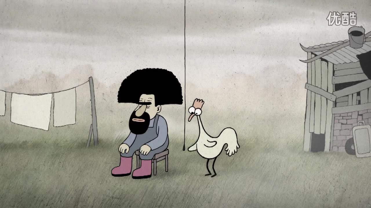 黑色幽默动画:这是一只非常寂寞的鸡,它的主人都不管它,哈哈哈
