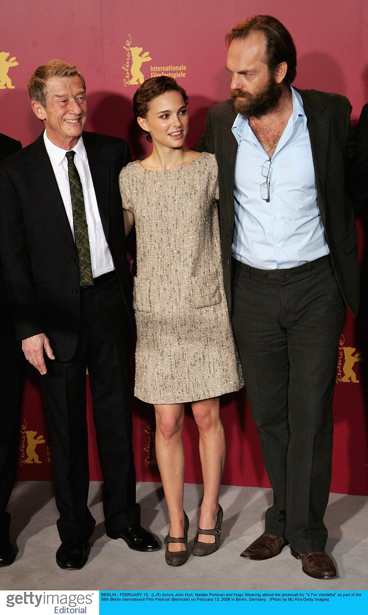 berlin - february 13:  (l-r) actors john hurt, natalie portman a