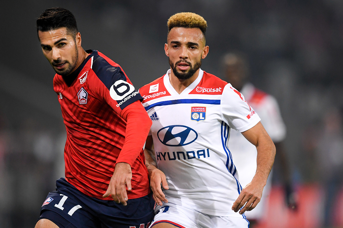 lille, france - december 1: (l-r) zeki celik of lille, fernando 