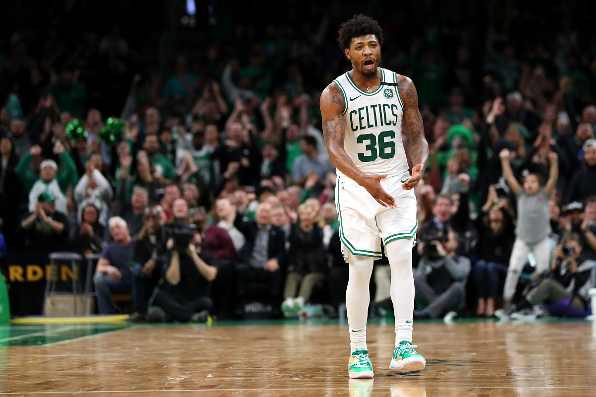 2020年1月3日,美国波士顿,19/20nba常规赛,亚特兰大老鹰vs波士顿凯尔