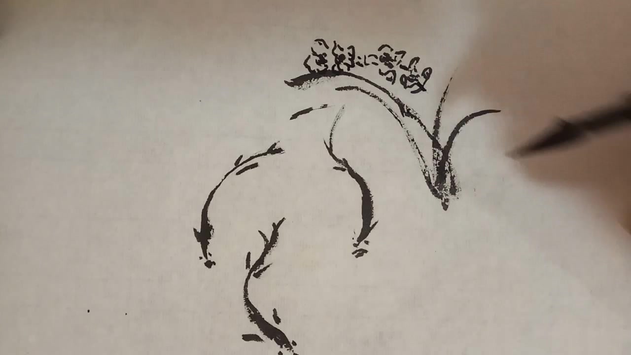 花鸟画入门基础:秋刀鱼的画法,简约唯美