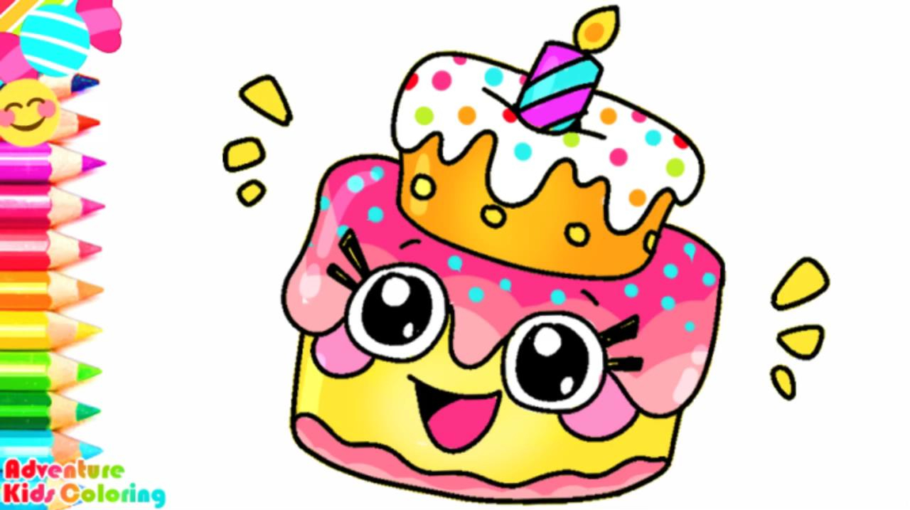 快乐生日蛋糕简笔画儿歌故事精选