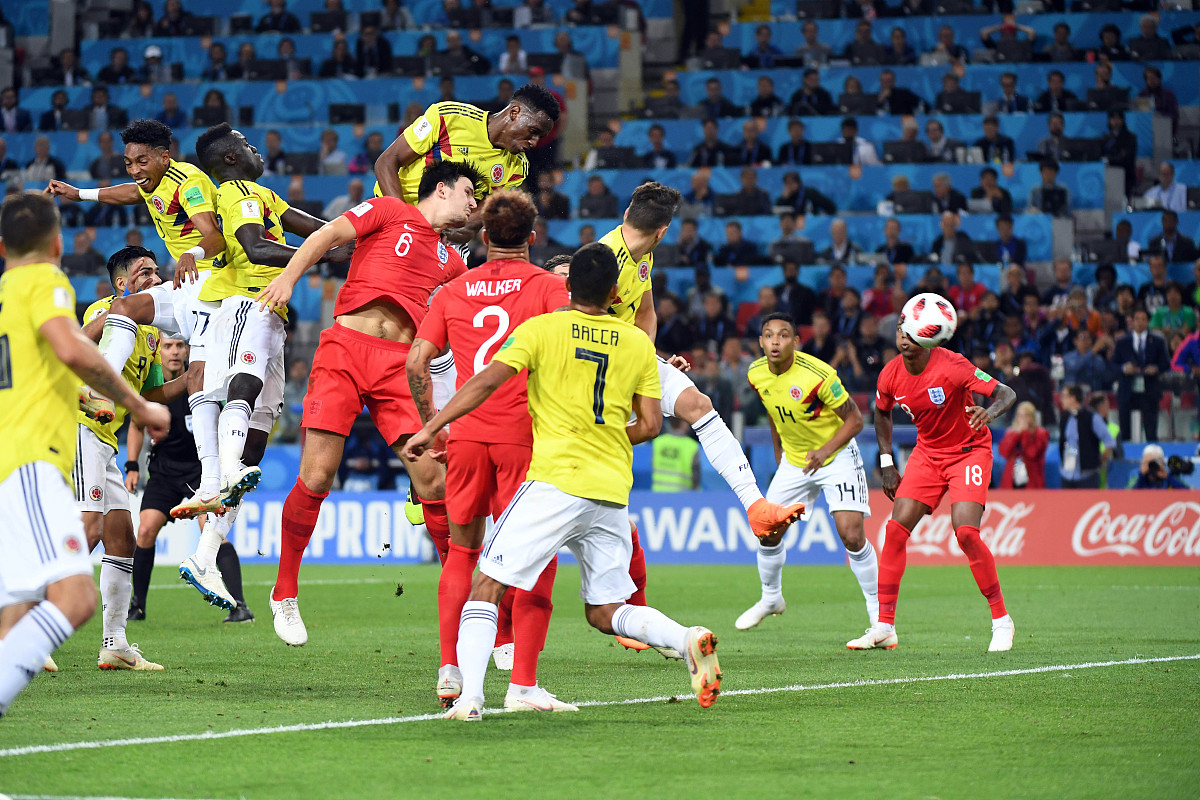 2018年7月3日,俄罗斯莫斯科,2018俄罗斯世界杯1/8决赛,哥伦比亚4-5(点