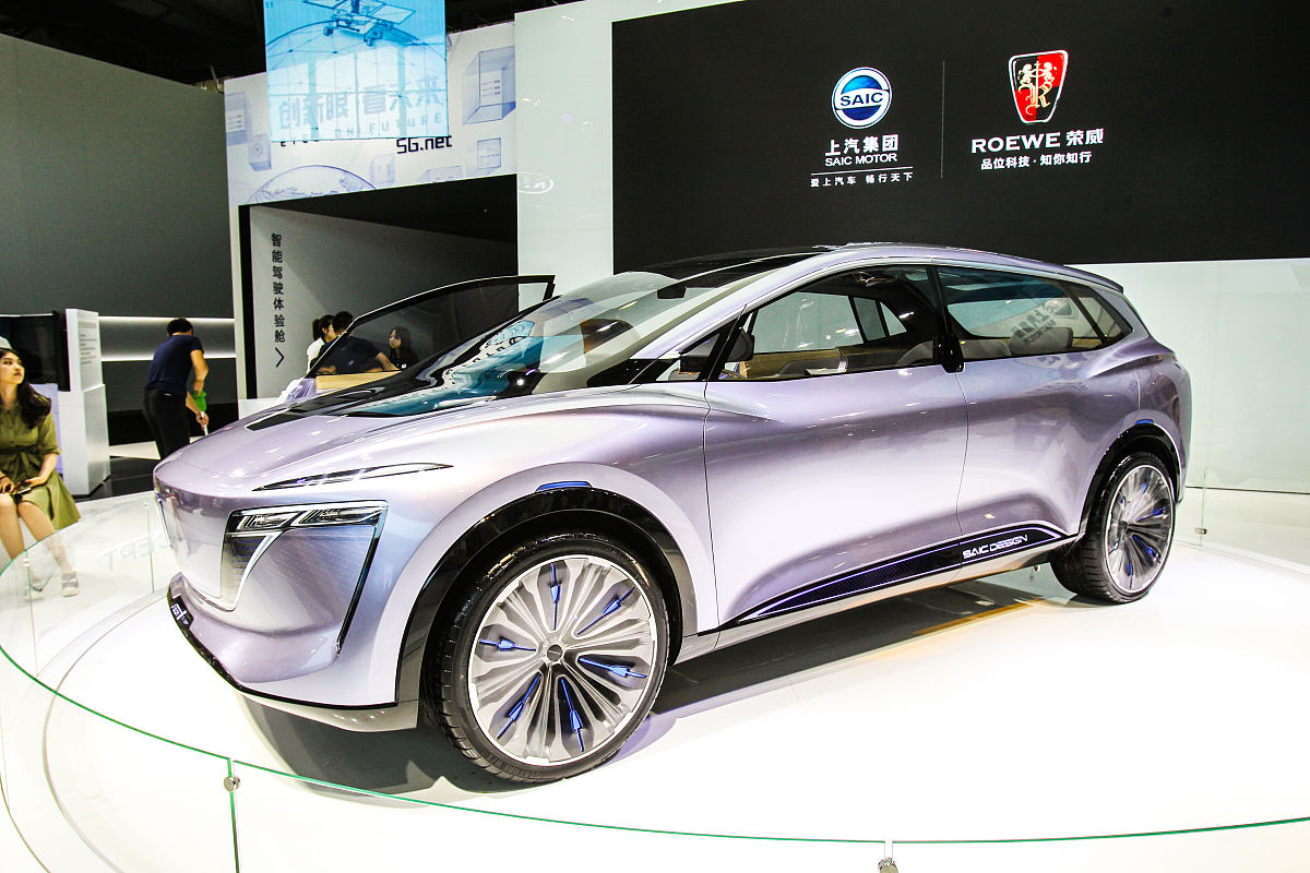 2019年6月11日,上海,全球首款5g零屏幕智能座舱荣威vision-i概念车.