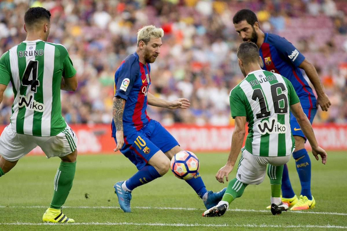 leo messi during la liga match between f.c. barcelona v betis, i