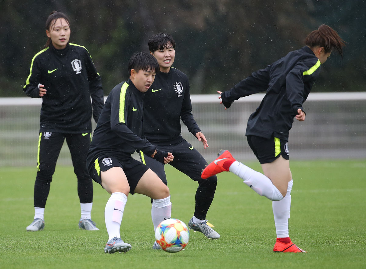 2019年6月6日讯,法国,2019法国女足世界杯前瞻,韩国女足训练备战.    