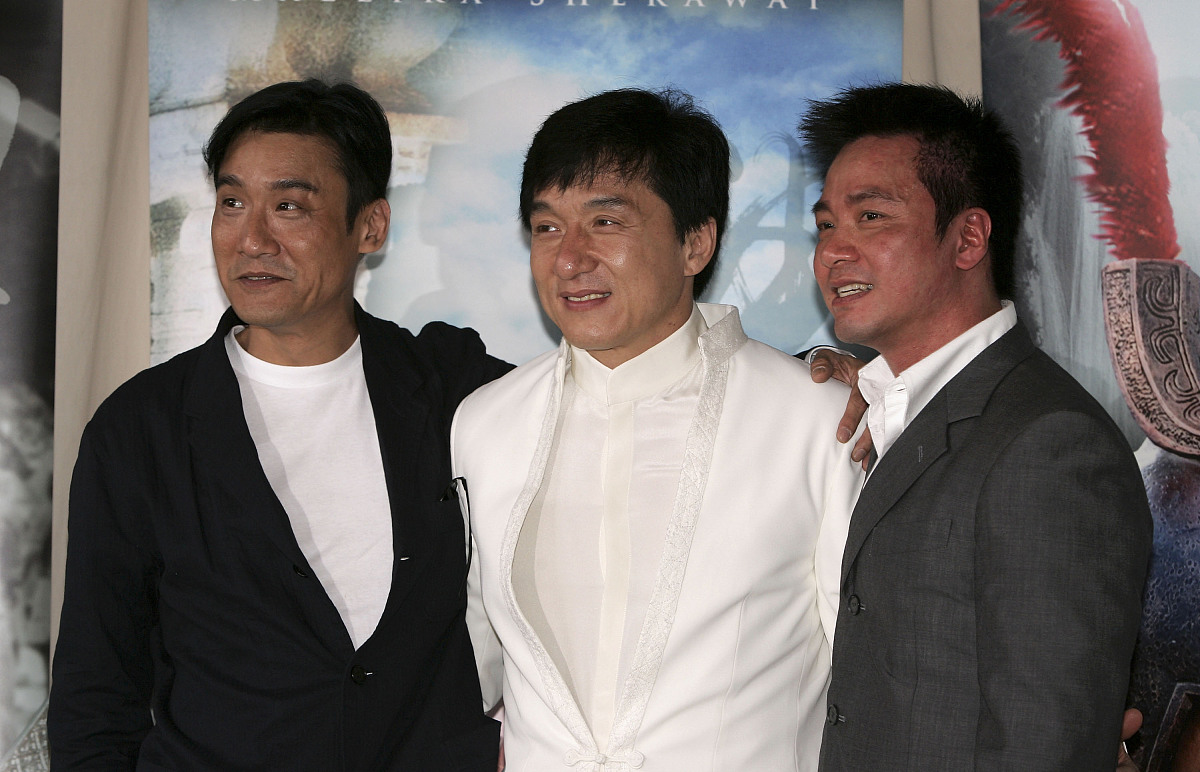 cannes, france - may 17:  (l-r) actor tony leung ka fai, actor j