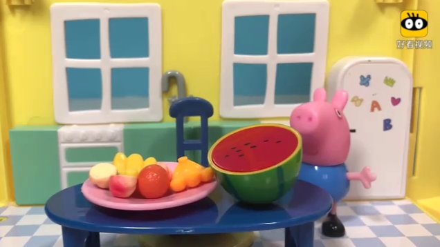 丁丁鸡玩具故事 第7集 小猪乔治吃了太多水果 消化不良拉肚子了