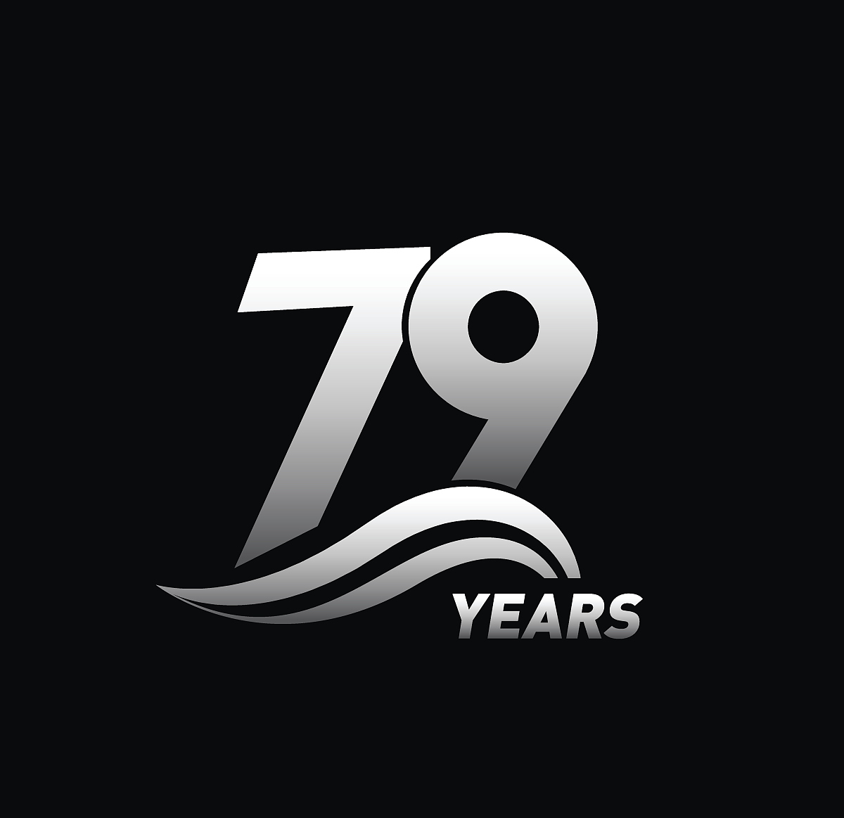 79 years anniversary celebration design