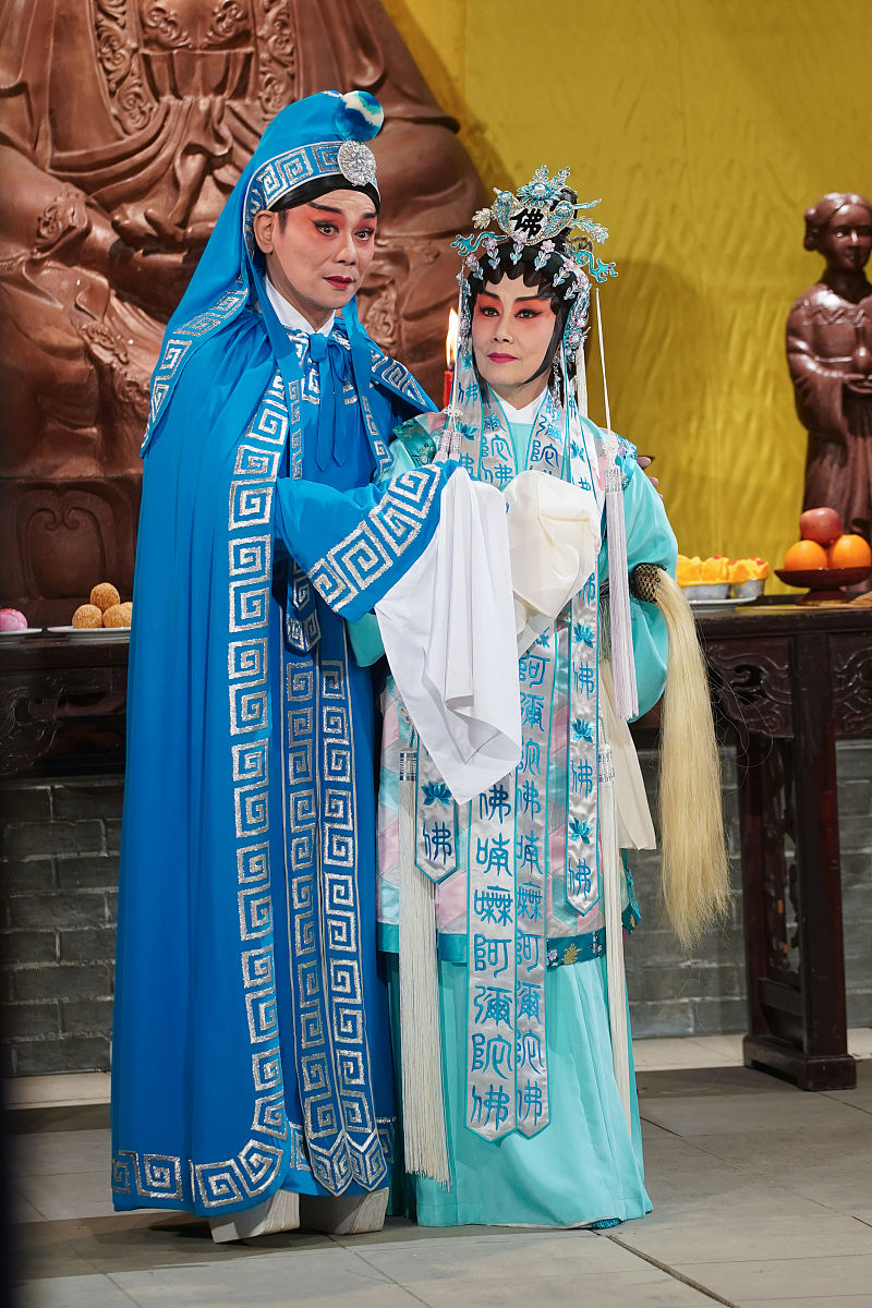 2018年11月29日,香港,明星参加粤剧折子戏《帝女花之相认》录影.汪明