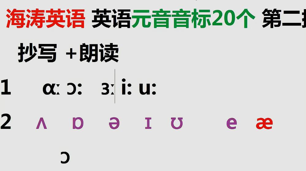 [图]音标第2集:要在小学阶段就学好音标,如果学校不教,就自己去补