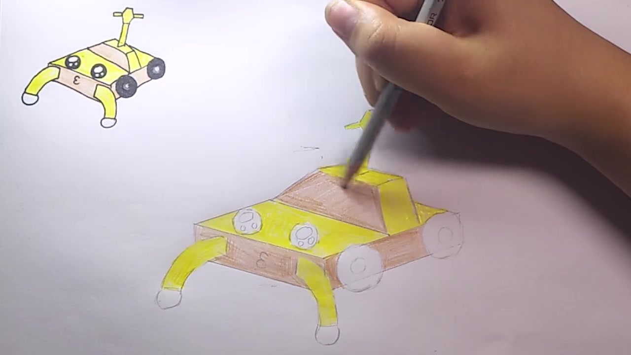 《机器人争霸》儿童手绘简笔画之机器人爱的抱抱