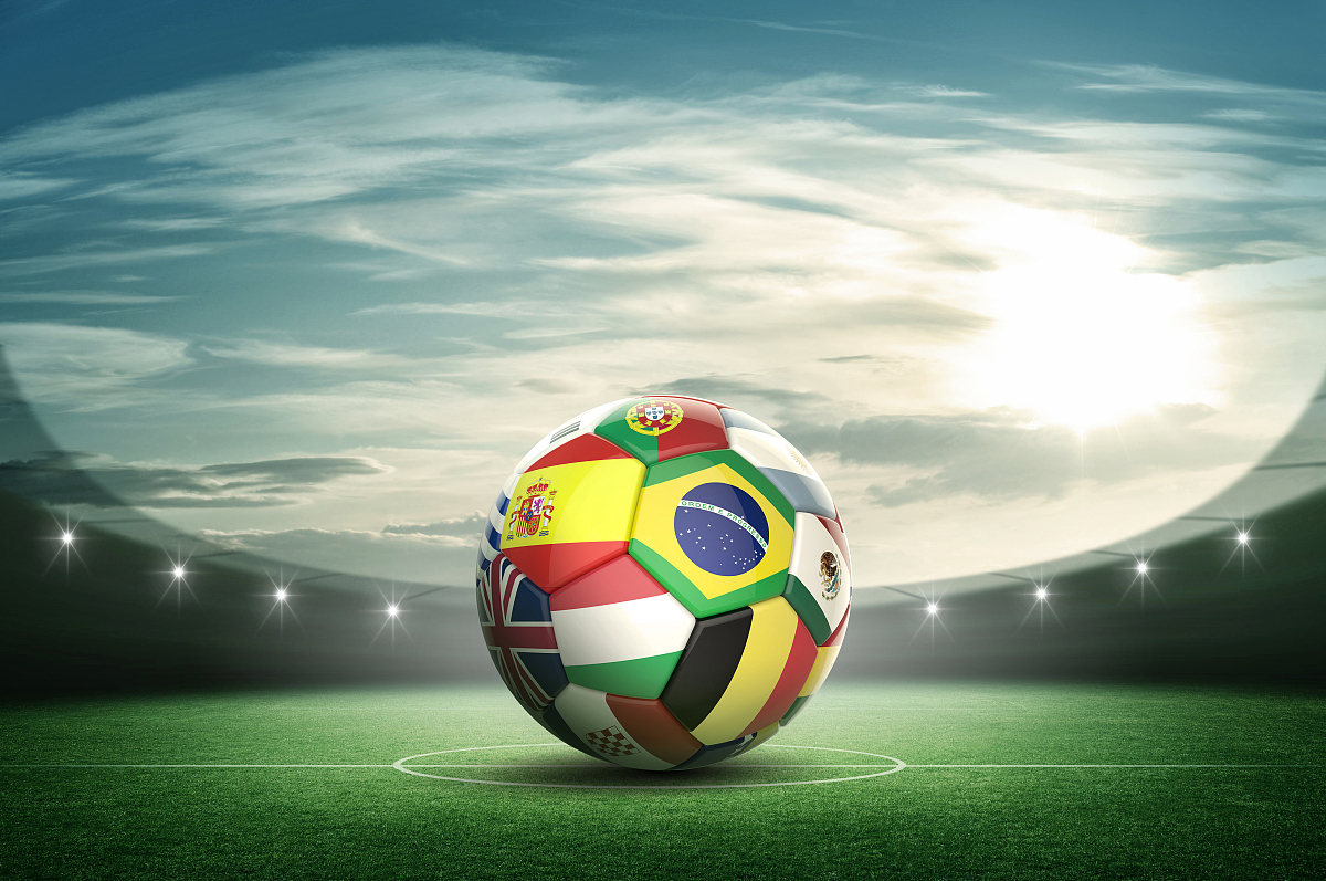 soccer ball and stadium