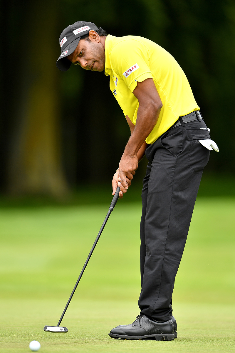 barsebackshamn, sweden - june 03:s.s.p chawrasia of india putts 
