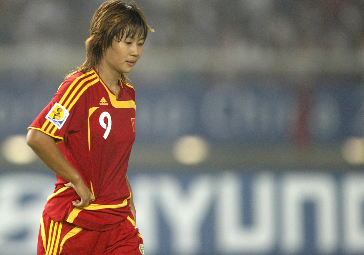 2007年9月15日,湖北武汉,2007女足世界杯d组小组赛,中国0-4不敌巴西.