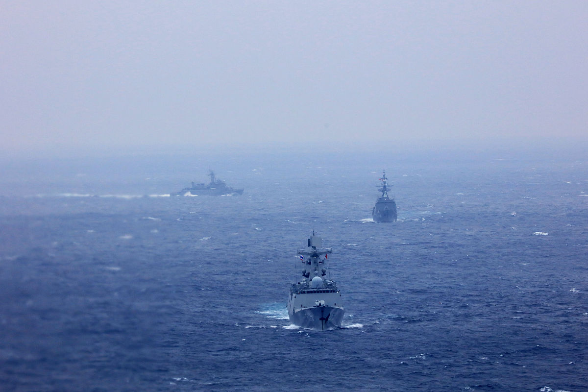 2019年5月6日,广东汕尾,中泰海军舰艇编队 .