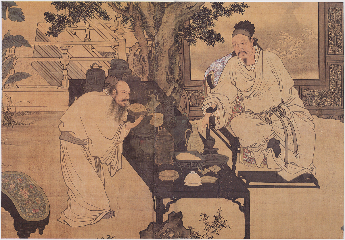 -0001年11月30日,,332 明 杜 堇 玩古图 轴 局部