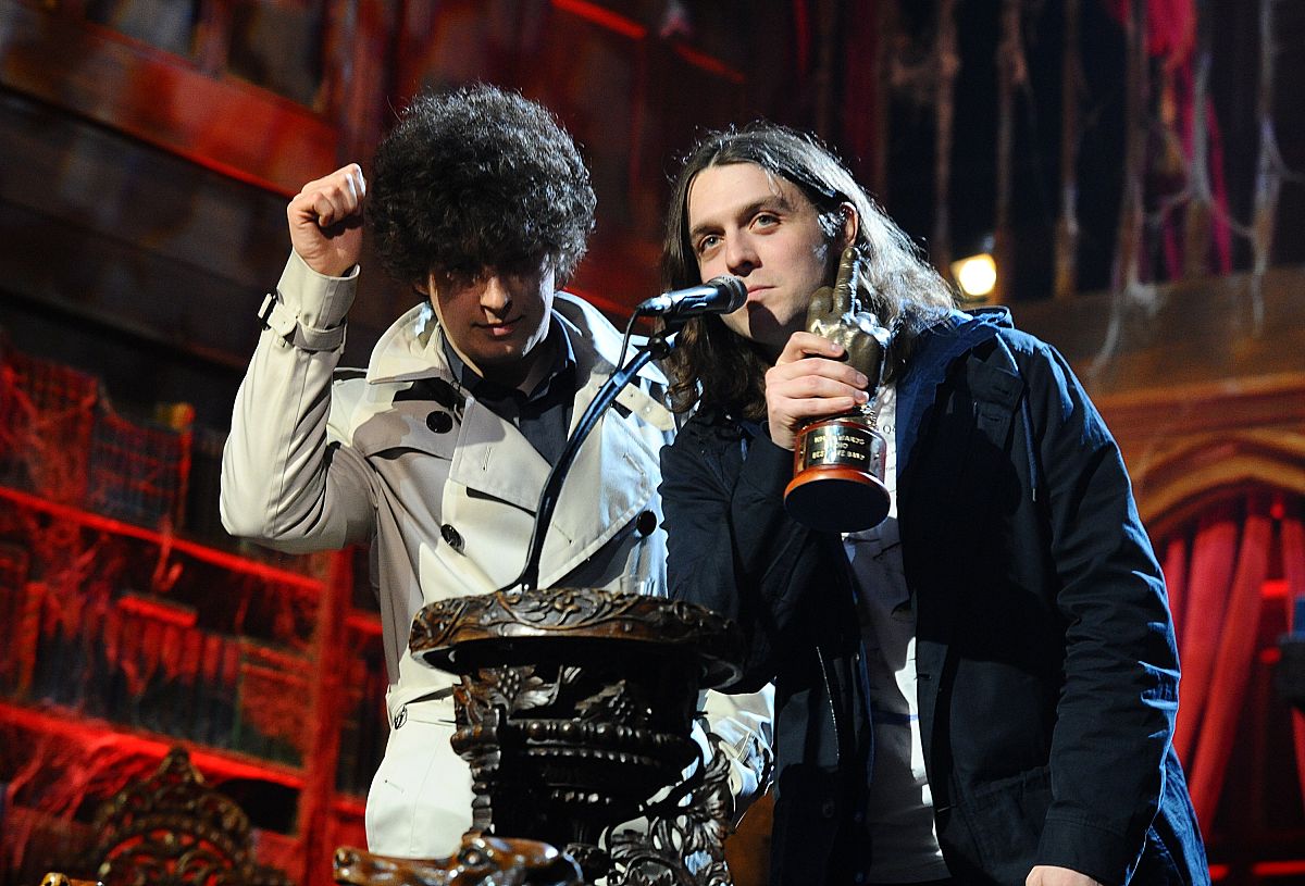 nick o'malley (right) and matt helders of the arctic monkeys col