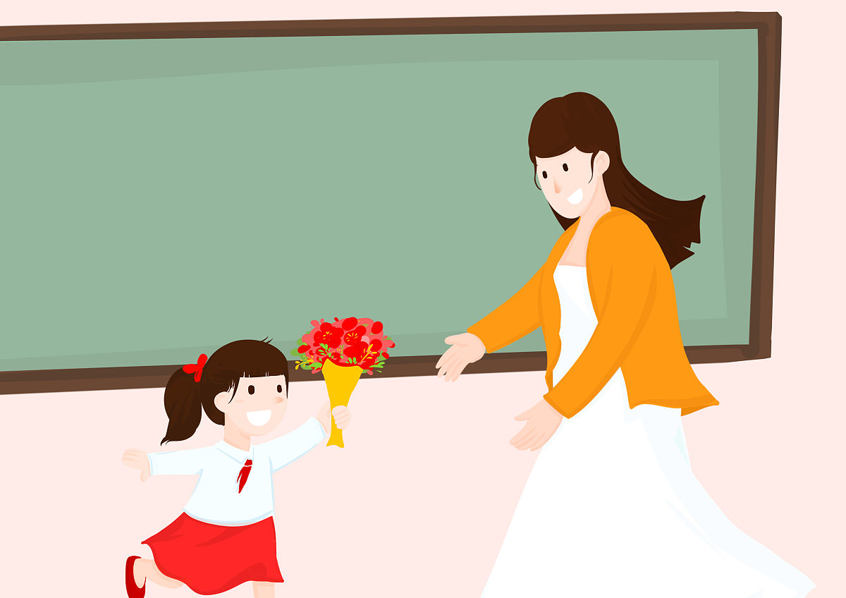 老师与孩子温馨的学习场景：300字以上看图写话