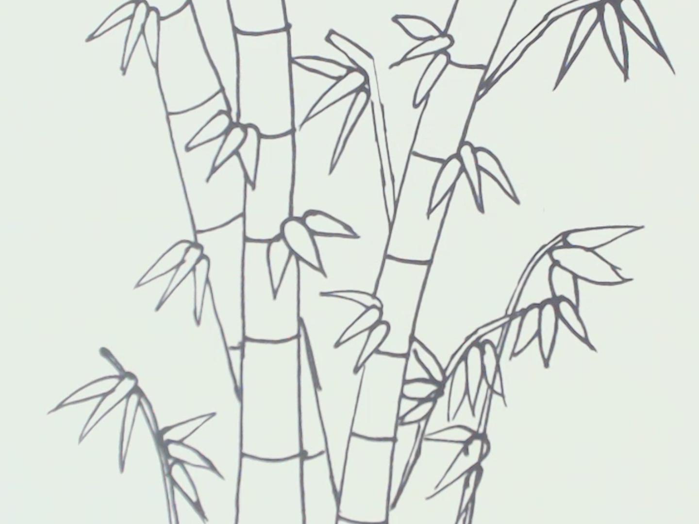 简笔画竹子很简单