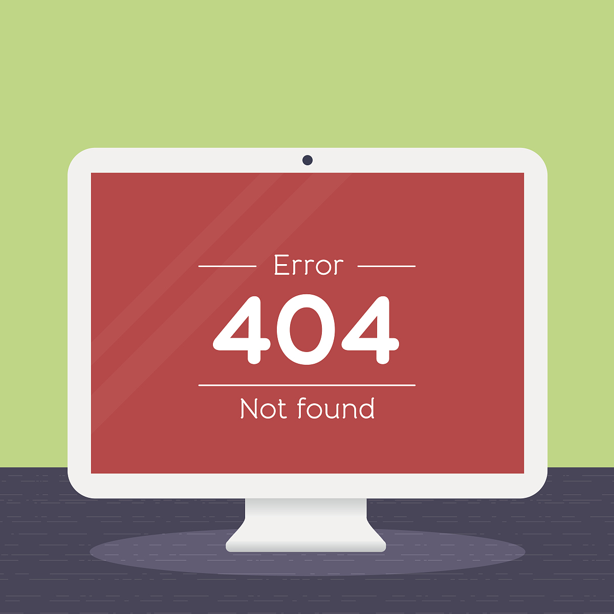 404 error page in desktop computer