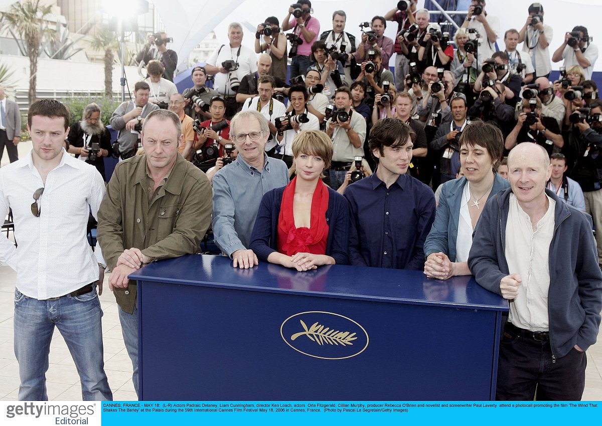 cannes, france - may 18:  (l-r) actors padraic delaney, liam cun