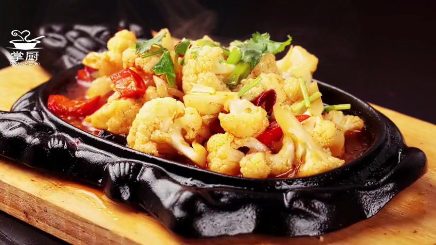 下馆子必点经典菜,干锅花菜!这么做比饭店还好吃!