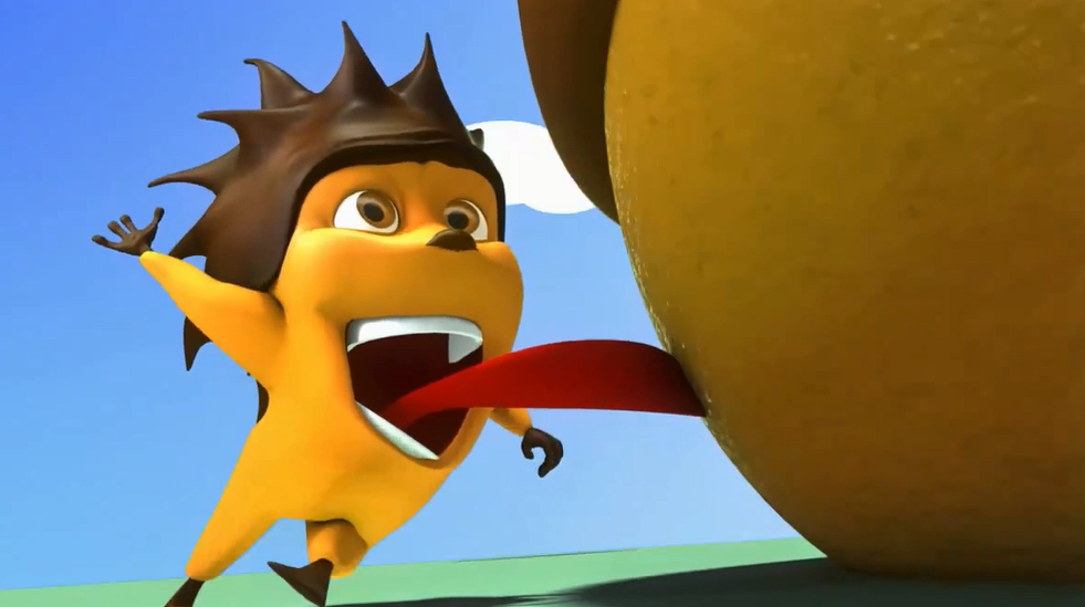 搞笑动画短片,它以为发现了超大甜甜圈,结果没想到是充气的!