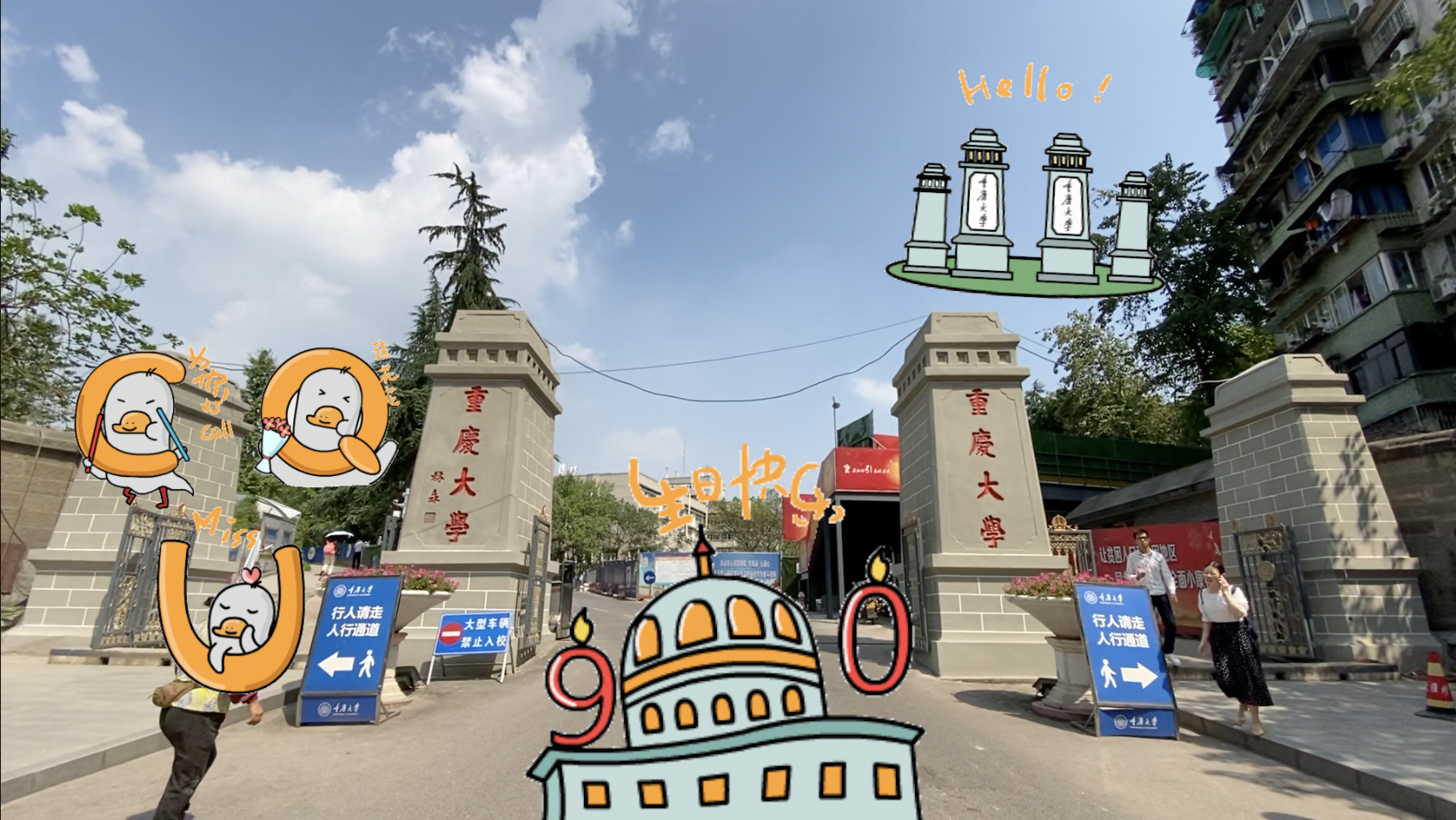 这所大学不得了!有自己官方聊天表情包,黑天鹅成校宠