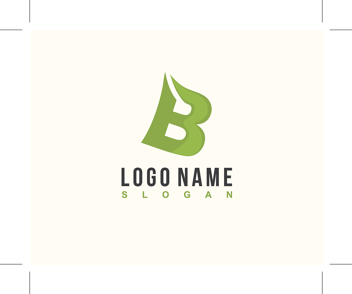 b logo template