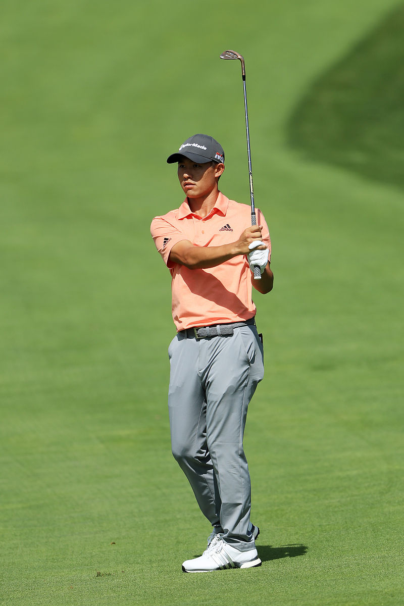 medina<strong>h</strong>, illinois - august 15: collin morikawa of the united