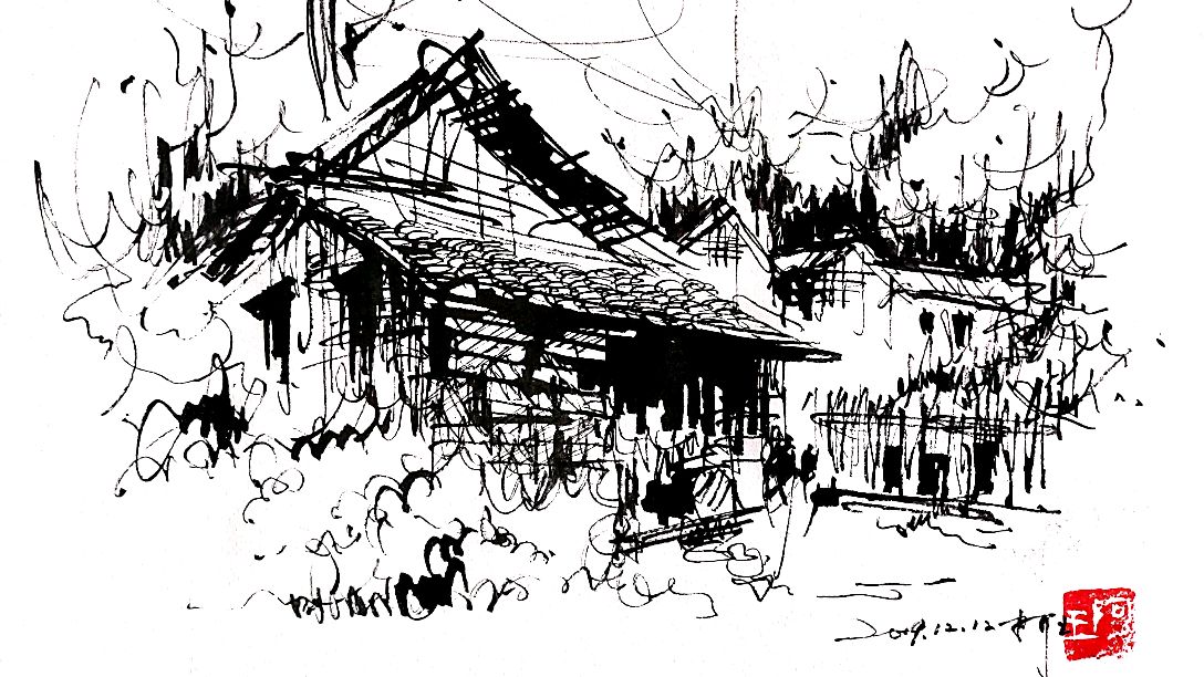 阿王速写建筑风景