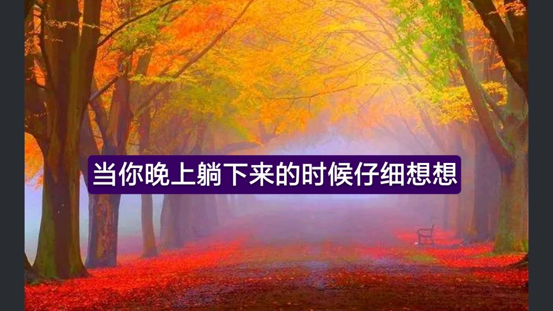 [图]当你晚上躺下来的时候仔细想想