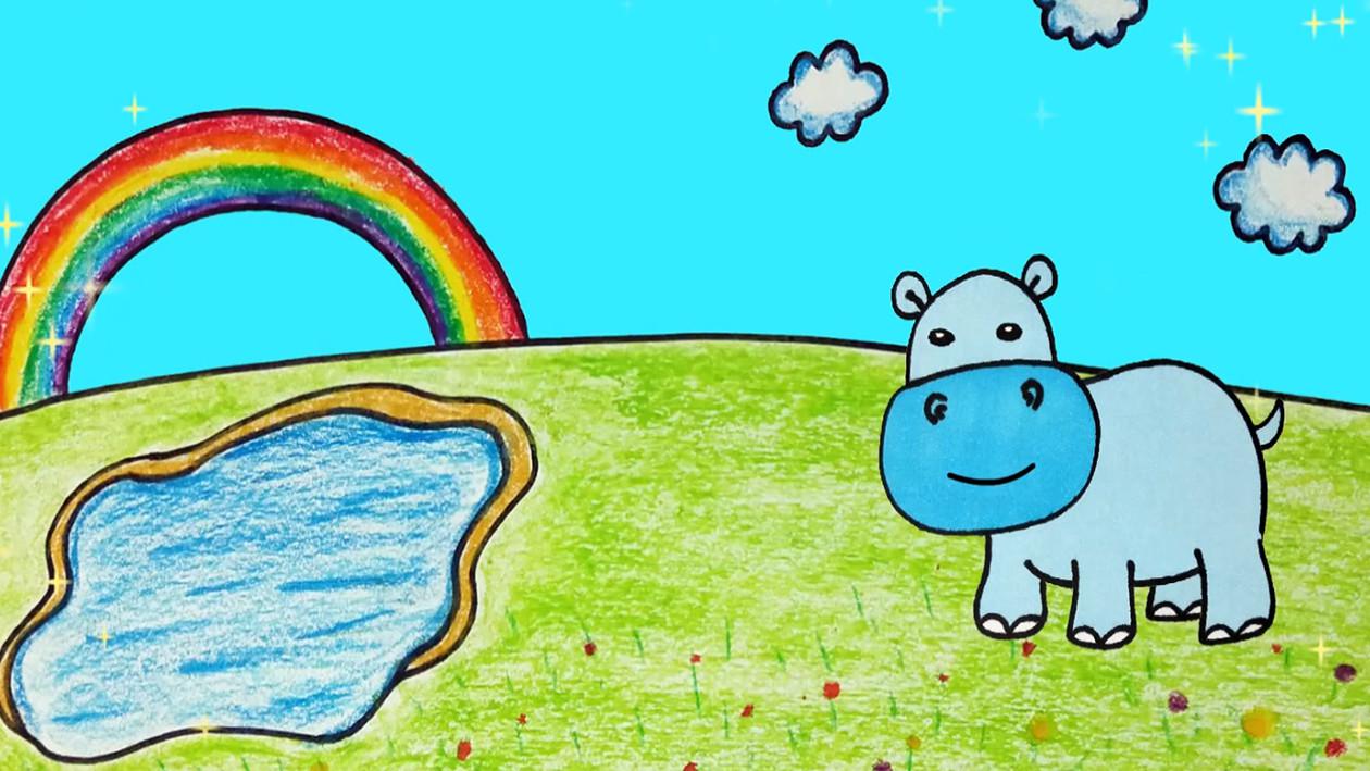 简笔画河马:手残党的福利,零基础也能轻松画出来哦