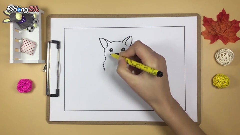 「手工」简笔画柯基 简单好学