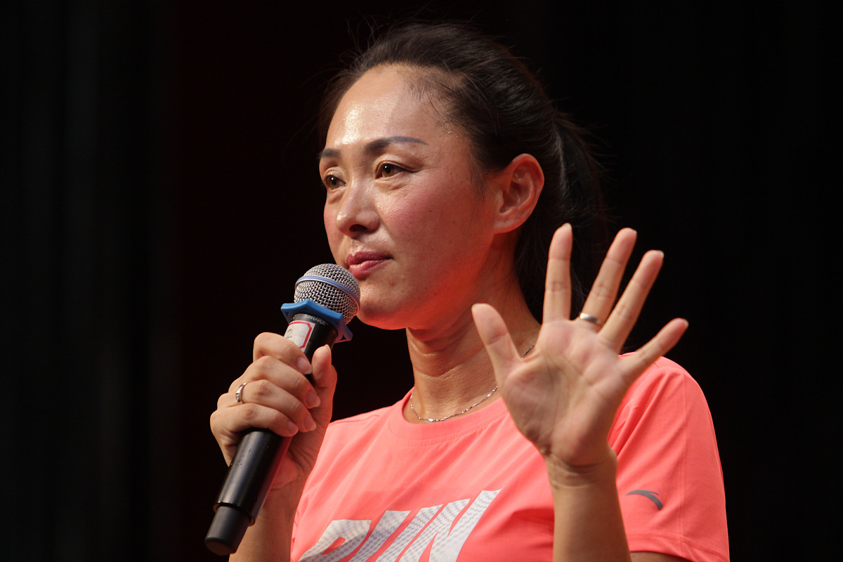 2016年7月30日,湖北武汉,前世界冠军,中国著名女子中长跑选手孙英杰在